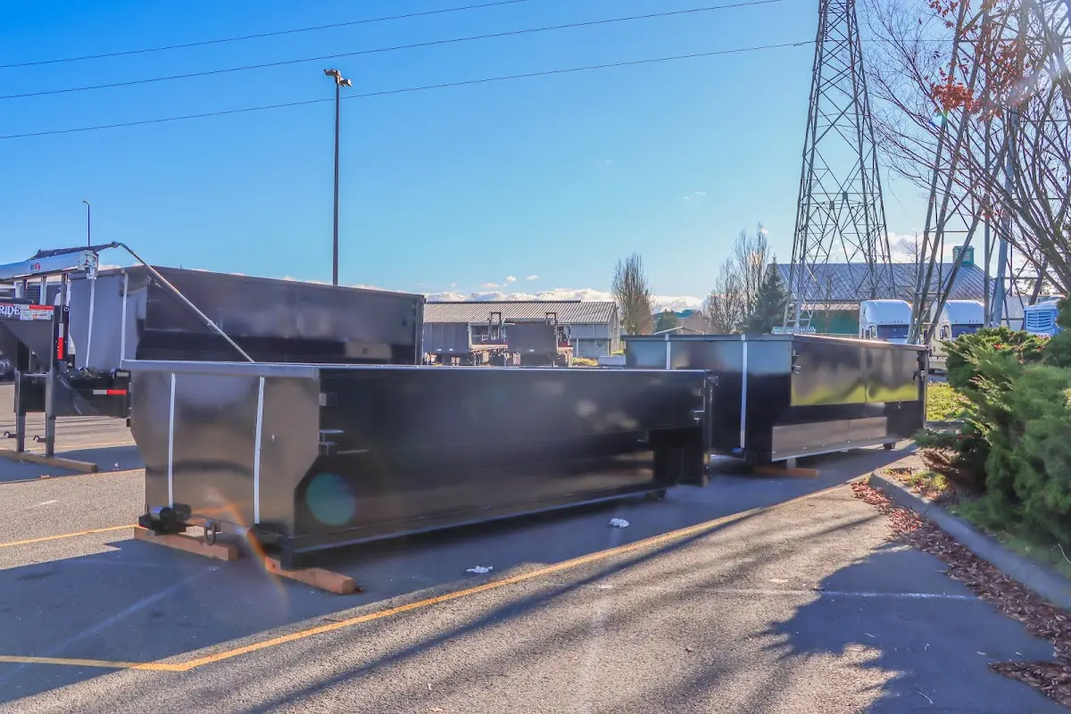 Roll-off dumpster ready for waste disposal at job site for Residential Dumpster Rental in LaBelle